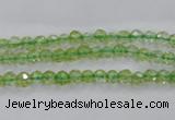 COQ10 16 inches 4mm faceted round dyed olive quartz beads wholesale