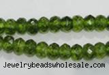 COQ100 15.5 inches 5*8mm faceted rondelle dyed olive quartz beads