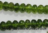 COQ101 15.5 inches 6*10mm faceted rondelle dyed olive quartz beads