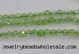 COQ11 16 inches 6mm faceted round dyed olive quartz beads wholesale