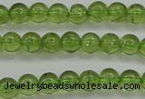 COQ202 15.5 inches 4mm - 5mm round natural olive quartz beads