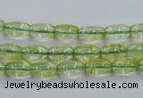 COQ21 16 inches 6*10mm rice dyed olive quartz beads wholesale