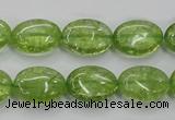 COQ24 16 inches 12*16mm oval dyed olive quartz beads wholesale