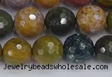 COS204 15.5 inches 12mm faceted round ocean jasper beads