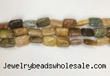 COS251 15.5 inches 10*14mm rectangle ocean stone beads wholesale