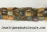 COS252 15.5 inches 12*16mm rectangle ocean stone beads wholesale