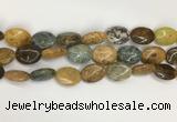 COS258 15.5 inches 10*14mm oval ocean stone beads wholesale