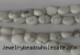 COV05 15.5 inches 6*8mm oval white howlite beads wholesale