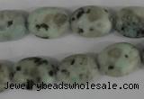 COV107 15.5 inches 12*16mm oval sesame jasper beads wholesale