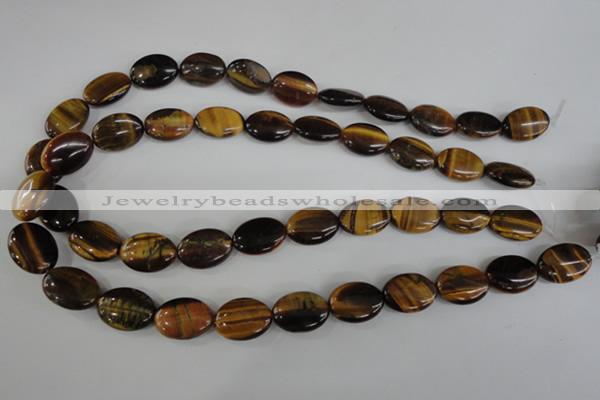 COV128 15.5 inches 13*18mm oval yellow tiger eye beads wholesale