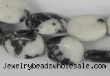 COV138 15.5 inches 13*18mm oval black & white jasper beads wholesale