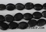 COV14 15.5 inches 8*10mm oval blackstone gemstone beads wholesale