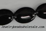 COV160 15.5 inches 17*24mm oval black agate beads wholesale