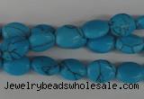 COV20 15.5 inches 8*10mm oval synthetic turquoise beads wholesale