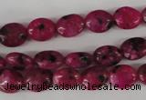 COV30 15.5 inches 8*10mm oval sesame red jasper beads wholesale