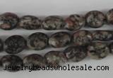 COV31 15.5 inches 8*10mm oval leopard skin jasper beads wholesale