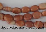 COV33 15.5 inches 8*10mm oval red mud jasper beads wholesale