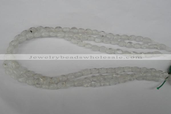 COV43 15.5 inches 8*10mm oval watermelon white beads wholesale