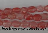 COV44 15.5 inches 8*10mm oval cherry quartz beads wholesale