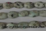 COV53 15.5 inches 8*12mm oval sesame jasper beads wholesale