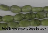 COV56 15.5 inches 8*12mm oval seaweed jade gemstone beads wholesale