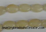 COV68 15.5 inches 10*14mm oval yellow jade beads wholesale