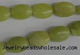 COV70 15.5 inches 10*14mm oval lemon jade beads wholesale