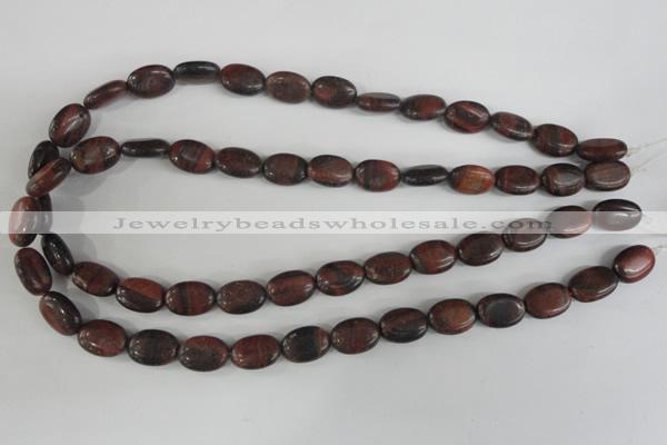 COV95 15.5 inches 10*14mm oval red tiger eye beads wholesale