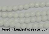 CPB02 15.5 inches 6mm round white porcelain beads wholesale