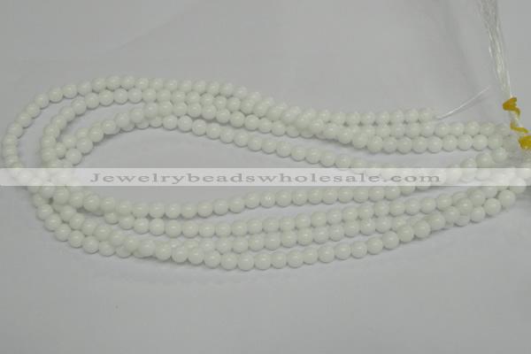 CPB02 15.5 inches 6mm round white porcelain beads wholesale