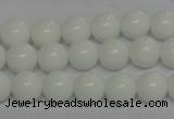 CPB04 15.5 inches 10mm round white porcelain beads wholesale