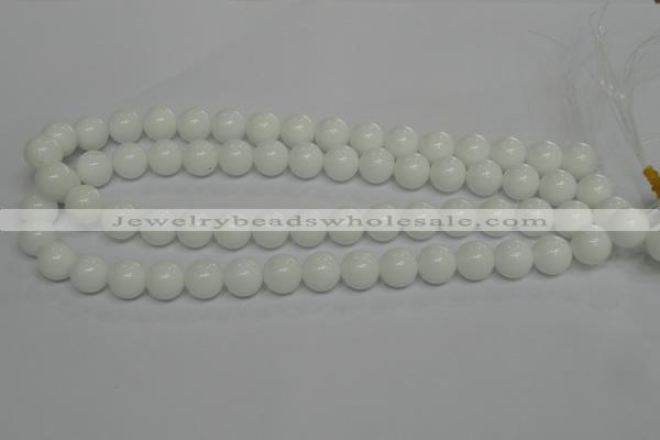 CPB05 15.5 inches 12mm round white porcelain beads wholesale