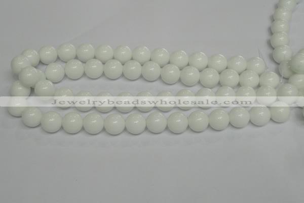 CPB06 15.5 inches 14mm round white porcelain beads wholesale