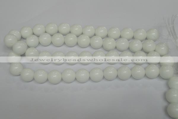 CPB07 15.5 inches 16mm round white porcelain beads wholesale