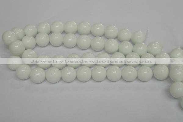 CPB08 15.5 inches 18mm round white porcelain beads wholesale