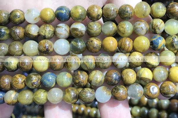 CPB1052 15.5 inches 8mm round golden pietersite beads wholesale