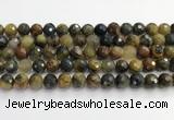 CPB1077 15.5 inches 8mm faceted round natural pietersite beads