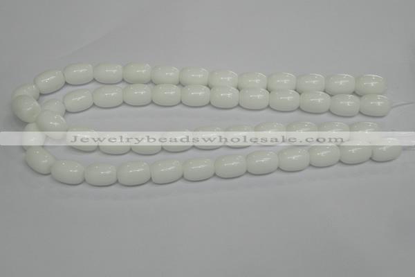 CPB11 15.5 inches 10*14mm drum white porcelain beads wholesale