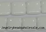 CPB115 15.5 inches 20*20mm square white porcelain beads wholesale