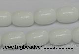 CPB12 15.5 inches 12*16mm drum white porcelain beads wholesale