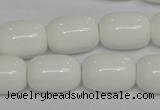 CPB15 15.5 inches 15*20mm drum white porcelain beads wholesale