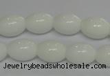 CPB17 15.5 inches 10*14mm rice white porcelain beads wholesale