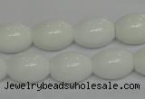 CPB18 15.5 inches 12*16mm rice white porcelain beads wholesale