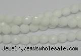 CPB32 15.5 inches 6mm faceted round white porcelain beads wholesale