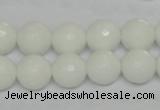 CPB35 15.5 inches 12mm faceted round white porcelain beads wholesale