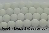 CPB411 15.5 inches 6mm round matte white porcelain beads