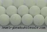 CPB413 15.5 inches 10mm round matte white porcelain beads