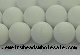 CPB414 15.5 inches 12mm round matte white porcelain beads