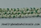 CPB581 15.5 inches 6mm round Painted porcelain beads