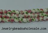 CPB651 15.5 inches 6mm round Painted porcelain beads